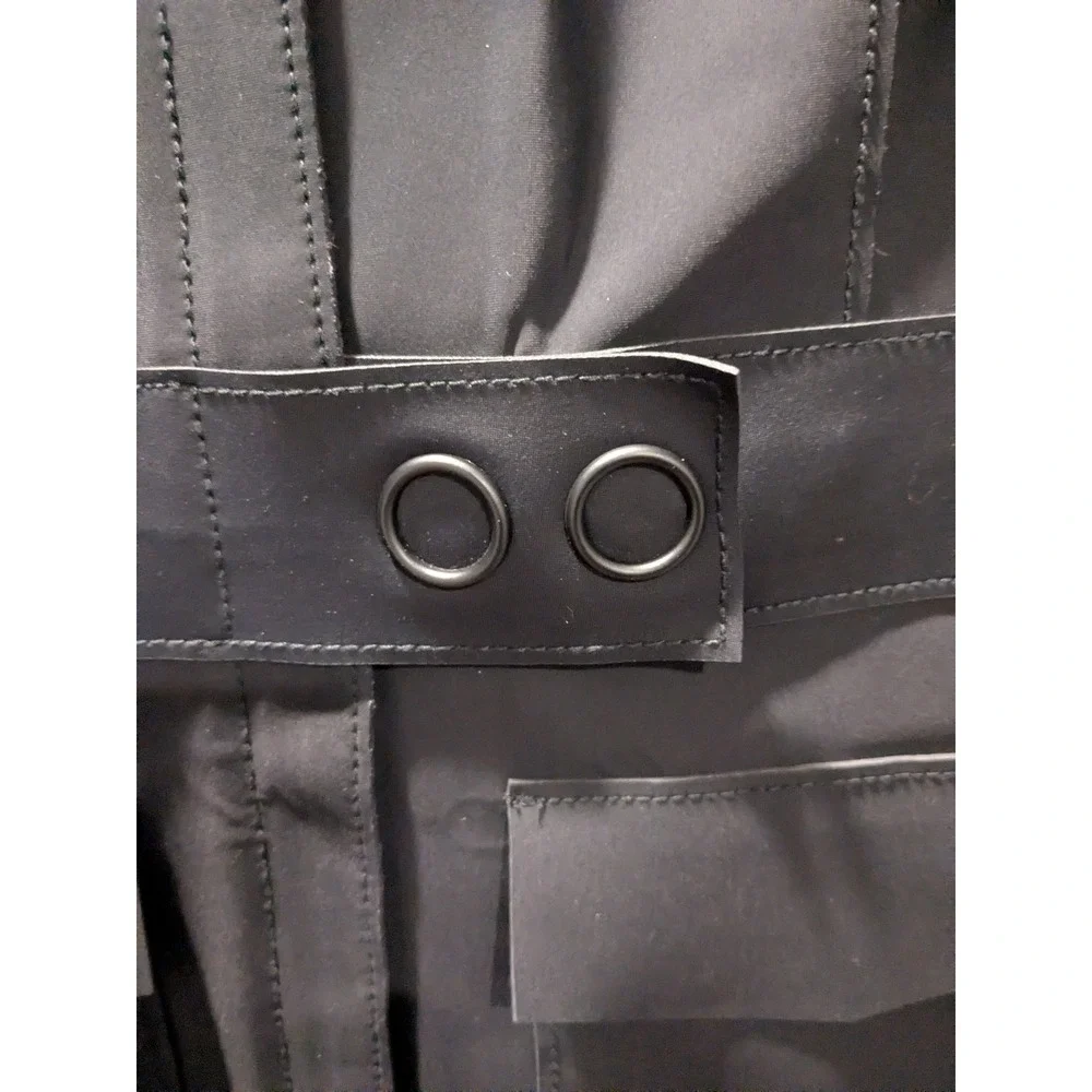 Tory‎ Burch Courbette Corpcore Trench Minidress Womens Small Black Bistretch S/P
